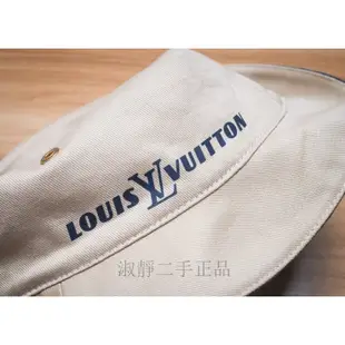 正品 Louis Vuitton 路易威登 LV Logo 印花 漁夫帽 帽子 遮陽帽
