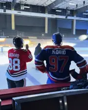 Connor Bedard & Connor McDavid Showcase Blackhawks Oilers 8x10 NHL Photo