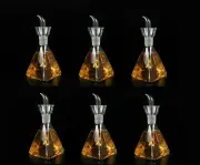 [6x] Glass Seasoning Bottle Soy Sauce Cooking Vinegar Oil Dispenser Pot M 250ml