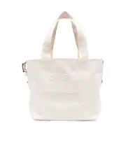 Hogan Medium Script Open Top Tote Bag One size White