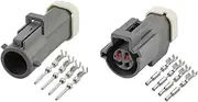 1/4 Hole Automobile Waterproof Socket with Terminal Car Sealed Adapter Starter Auto Electrical Wire Connector(Female Male,5 Sets_4P)