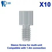10x Dental Prosthetic Fixation Sleeve Screw Multi Click Compatible MU 1.4