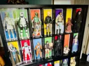 Action Figure Display Case 6" Figurine 1/12 Toy Shelf Wood 14 Pcs Holder Cabinet
