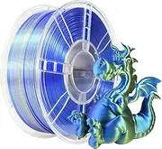 iBOSS 3D Printing Filament PLA+ Silk Shiny Dual Color PLA Plus Filament 1.75mm (±0.02 mm) 3D Printer Filament 1kg Spool Compatible with Most of 3D Printer, Silk Blue Gold