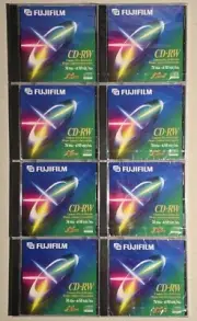8 Fuji film CD-RW Brand New Factory Sealed 74 Min 650 MB Rewritable CD Disc