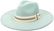 [AOBRICON] Big Brimmed Fedora Hat Accessories Fedora Hat Men Panama Hat Fedora Hat Large Brimmed Hat Church Hat (Color : 10, Size : One Size), 10, One size