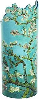 [John Beswick] 23 x 9.5 cm Van Gogh Almond Tree in Blossom Silhouette d'art Vase, Multi-Colour