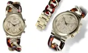 NEW Geneva 9464 Women Liestal Collection Tortoise/Gold Bangle Diamond Dial Watch