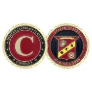 MARINE CORPS USMC OFFICER CANDIDATES SCHOOL OCS COMPANY C 1.75" CHALLENGE COIN