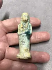 Egyptian Ushtabi Faience Hand carved To Replicate Ancient Mummy
