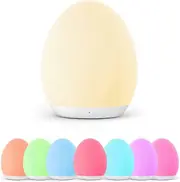 VAVA LED Night Light for Children, Night Light Child USB Rechargeable Silicone Baby Sleep Aid, Touch Control, Walkbee New Model