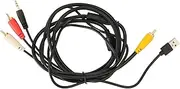 Digital to Analog Audio Conversion Cable, Digital Coaxial to Analog 3.5mm AUX Audio Cable for TV DVD Network Set Top Box
