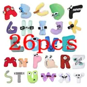 26pcs Alphabet Lore Plush Toy Stuffed Doll Toy Education Doll Children 26 English Letters (A-Z) Kids Christmas Birthday Gift 10cm-15cm