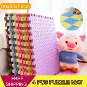 EVA Foam Mat Floor Mats Interlocking Heavy Duty Puzzle Baby Kids Playmat 4PCS