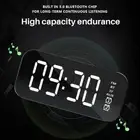 Digital Alarm Clock With BT Speaker Mirror Bedside Alarm Clocks Le AUU