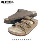 【ORIS 帆船鞋】ORIS真皮三帶百搭舒活拖-深咖啡/男款-SA15363C03(真皮/手工/拖鞋)