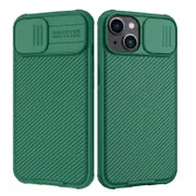 For Apple iPhone 15 Plus Case, CamShield Series Slim Stylish Protective Case with Slide Camera Cover (Green)