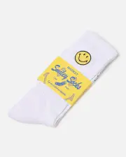 [Market] Market X Smiley Badge Crew Socks White - Size ONE ONE White