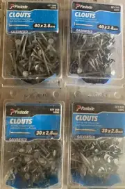 2 Boxes 40x2.8mm & 2x Boxes 30x2.8mm Galvanised Clouts 500g Boxes Each Box