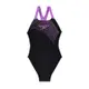 SPEEDO MEDLEY LOGO 女運動連身泳裝-游泳 競賽 SD81351816843 黑紫