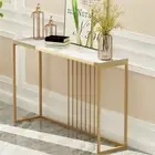 Streamlined Sintered Stone Console Table Open Entryway Hallway Organized Tables