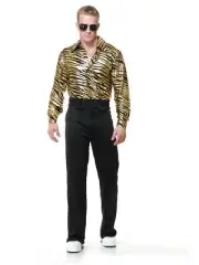 Zebra Print Disco Shirt Costume