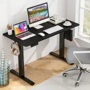 CostwayElectric Standing Desk with 3 Memory Height Settings and 2 Hanging Hook-Black