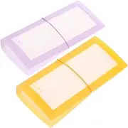 TEHAUX 2pcs Sticker Storage Book Macaron Color Transparent Album for Collecting Stickers Easy Organization Includes for Students Decals Collection