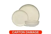12pc Ecology Stoneware Element Dinner Set Side Plate Bowl Tableware Round Doe
