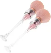 Generic 2pcs Nail Dust Brush Wine Shape Makeup Nail Art Cleaner Soft Bristles for Gentle Cleaning for Manicure Makeup Removal Dusting Tasks