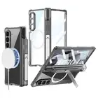 For Samsung Galaxy Z Fold6 Shockproof Clear Mag Safe Case Screen Protector Cover