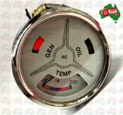 Water Temperature Oil Gauge+Cable Fits For Fordson Major Power Super Major