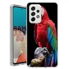 For Samsung Galaxy A23 5g A52 A53 TPU Case Cover+Glass(Macaw parrot)