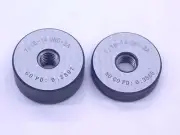 NEW 7/16 14 UNC 2A SOLID THREAD RING GAGES .4375 GO NO GO P.D.'S = .3897 & .3850