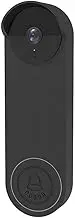 Coyktonty Silicone Case Doorbell Cover Weatherproof Protective Silicone for Google Nest Doorbell Case Anti-UV (Black)