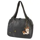 New Chala Bowling Zip Tote Large Bag CORGI Dog Coin Purse gift BLACK gift