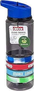 Decor Quad Band Water Bottle Tritan, 750 ml, Assorted