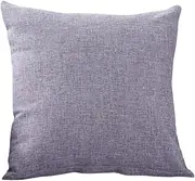 ULDIGI 50x50cm Flax Pillowcase Cover Decorative Throw Pillowcase for Home Office Grey