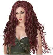Medusa Serpentine Red Greek Roman Goddess Ancient Mythology Womens Costume Wig