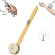 Long Handle Bath Massage Cleaning Brush, Back Scrubber for Shower, Bath Brush Long Handle for Shower (Yellow)