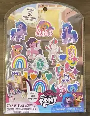 NEW MY LITTLE PONY Stick N Play 30 REUSABLE PUFFY STICKERS ACTIVITY Play Scene