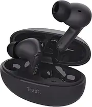 [Trust] Yavi in-Ear Bluetooth Headphones with 2 ENC Noise Cancelling Microphones, 23H Playtime, 85% Recycled Plastic, Earbuds Earphones Wireless Bluetooth iPhone Android iOS - Black