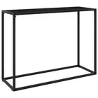 Console Table Black 100x35x75 cm Tempered Glass Modern Furniture Home Deco 22812