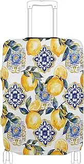 [Joisal] Watercolor Lemon Luggage Covers Tsa Approved Fit 18-32 Inch Suitcase Identifiers, Watercolor Lemon, XL 29-32 in