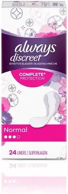 Discreet Sensitive Bladder Incontinence Panty Liners, 24 Count