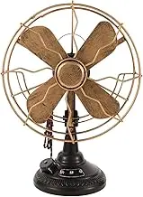 Cabilock Retro Fan Ornament Iron Art Vintage Table Fan Model Metal Desktop Decoration for Home Decor