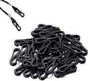 ArrErr 100 Pack Sun Hats Strap Clips Replacement Mask Lanyard Hooks Plastic Small Carabiner Clips Spring Snap Hook for Face Mask Holder Ear Straps Fishing Hat Boonie Hat Sun Bucket Hats Chin Strap