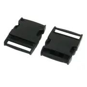 Backpack Bag Strap Plastic Side Quick Release Buckle Black for 1.5" Width 2pcs