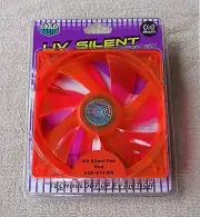 Cooler Master 120mm Fan UV Bright Orange Neon Orange Silent Quiet 3 Pin NEW