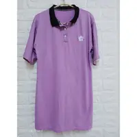 在飛比找蝦皮購物優惠-二手 長版T 76公分 紫色長版 長版polo衫 短袖 刺繡